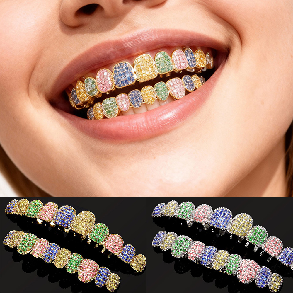Dental Zirconia Sintering Furnace - YOUNGX 10/10 アイスアウト フルカラフルCZストーン歯グリルズ ヒップホップ シャイニーカラーズ