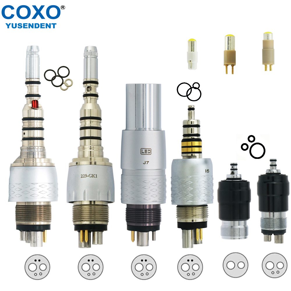 Dental Handpiece Low Speed - Coxo-クイックカップリング,kavo wh nsk用光ファイバーカプラー,高速認識,タービンカプラー,4/6穴