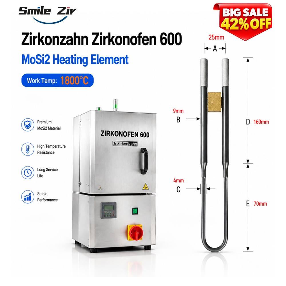 Dental Zirconia Sintering Furnace - MoSi2 発熱体ジルコンザーンジルコノフェン 600 1800C 用カスタマイズ可能なジルコニア歯科焼結炉交換用抵抗
