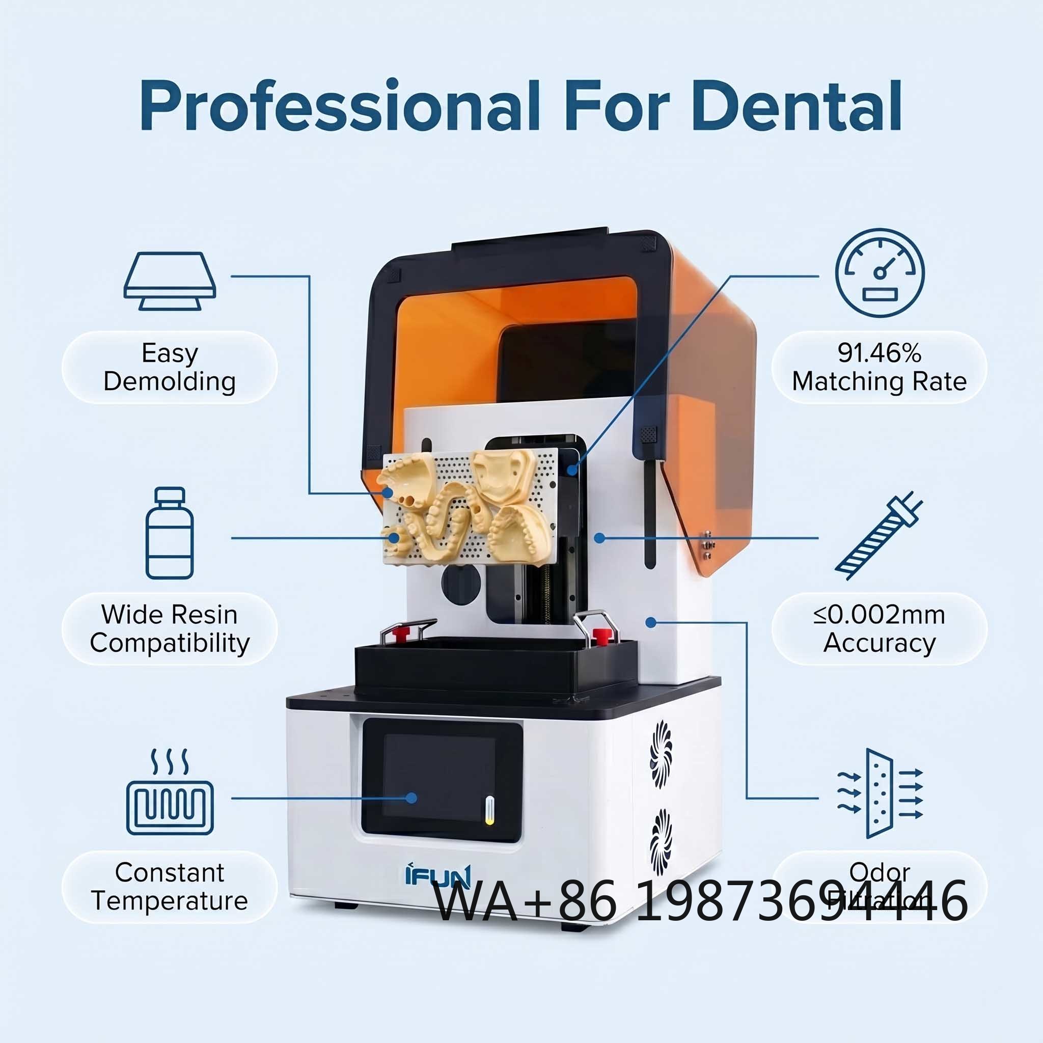 Dental 3D Printer Resin - プロ仕様の歯科用レジン3Dプリンター、歯型や補助器具の印刷に使用