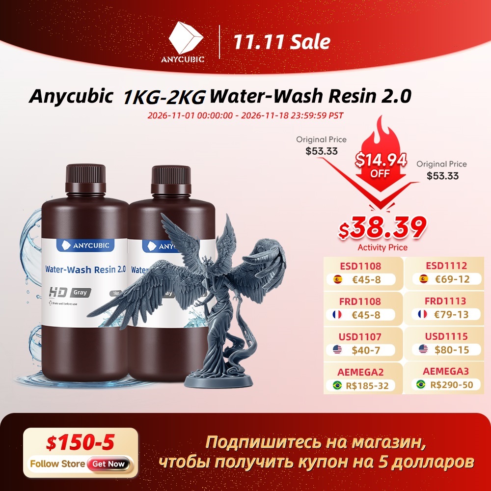 Dental 3D Printer Resin - ANYCUBIC 水洗浄樹脂 LCD 3D プリンタ用高精度低臭低粘度 3D
