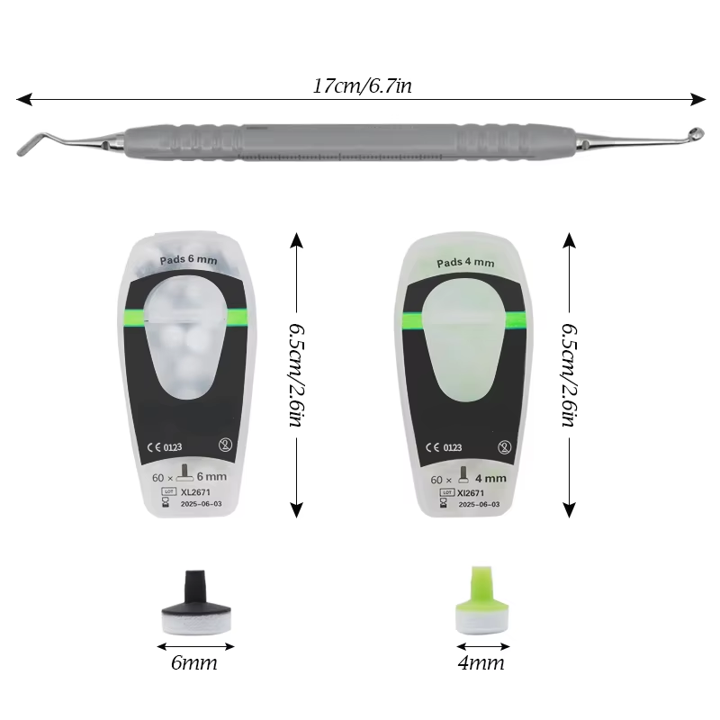 Dental Impression Material Kit - 歯科用コンポジットキット、フォームパッド成形ツール、ハンドル付きスパチュラ、光硬化性レジン、歯のホワイトニングおよび充填材用