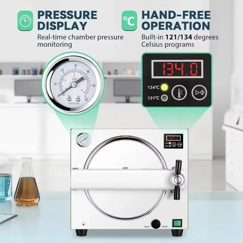 18L 垂直型歯科オートクレーブ滅菌器 医療用蒸気滅菌ツール - Dental Autoclave Sterilizer 18L のレビューと価格