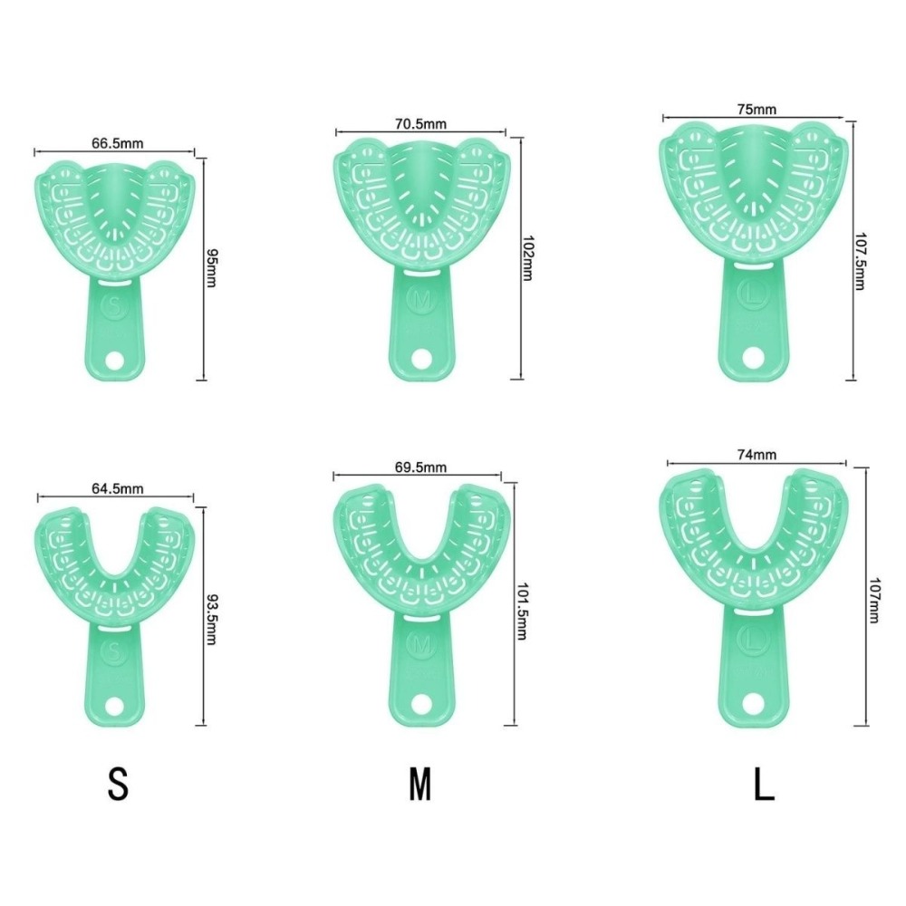FULAIGE 6個入り使い捨て歯科印象トレー、プラスチック - Dental Impression Material Kit のレビューと価格