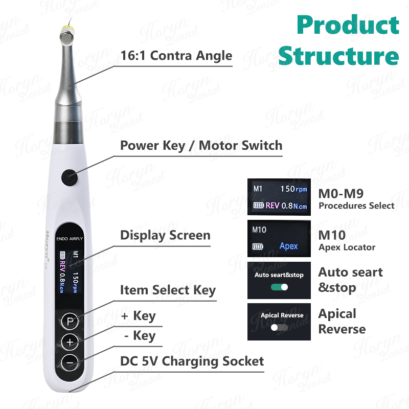 ホリン2in1歯科用ワイヤレスエンドモーター内蔵アペックスロ - Dental Endo Motor Apex Locator のレビューと価格